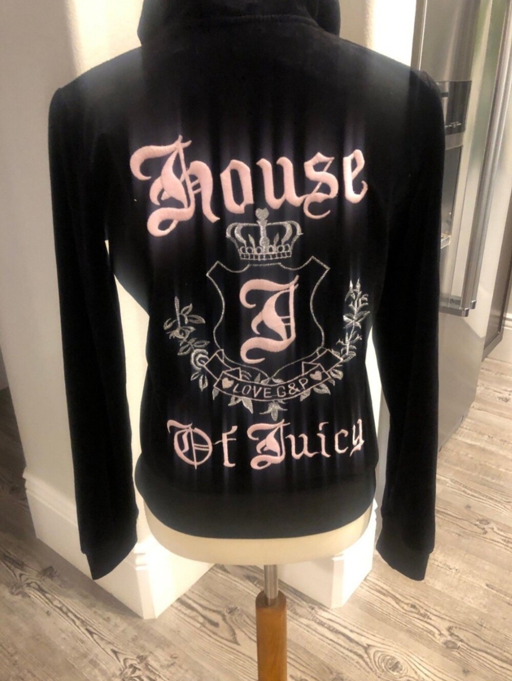 Juicy Couture Black Velour Hoodie "House of Juicy" NWT
